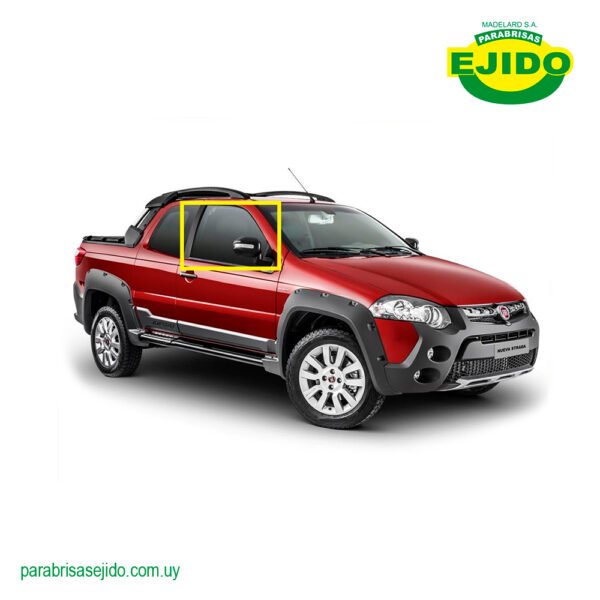 Vidrio puerta Fiat Strada año 2018 Importado Colocado